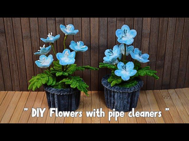 AMAZING craft made from pipe cleaners | DIY mini flower pot with Fuzzy wire