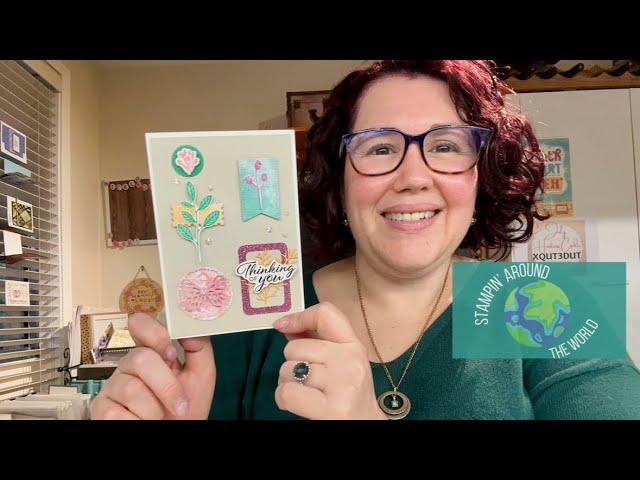 Stampin' Up! Layering Leaves & Unbounded Beauty Stamp Around The World Card #stampinup #cardmaking