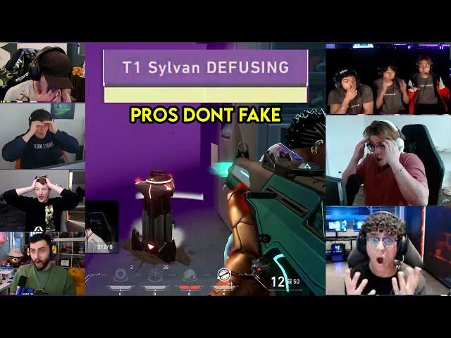 Valorant Pros/Streamers Reacts To T1 Sylvan Sticking Defuse CLUTCH Against G2 In VCT