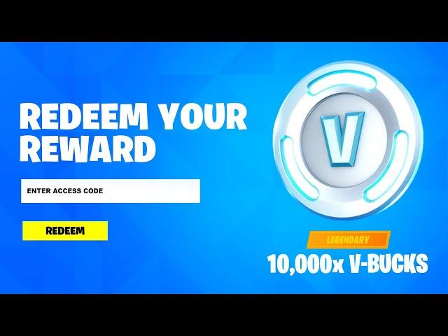 REDEEM FREE 10,000 V-BUCKS CODE! (How To Get VBucks Code in Fortnite)