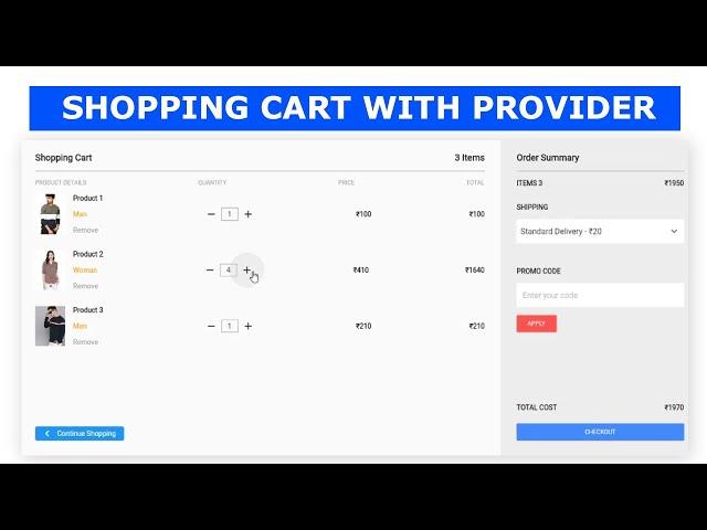 Shopping Cart Web with Provider Flutter Web Tutorial