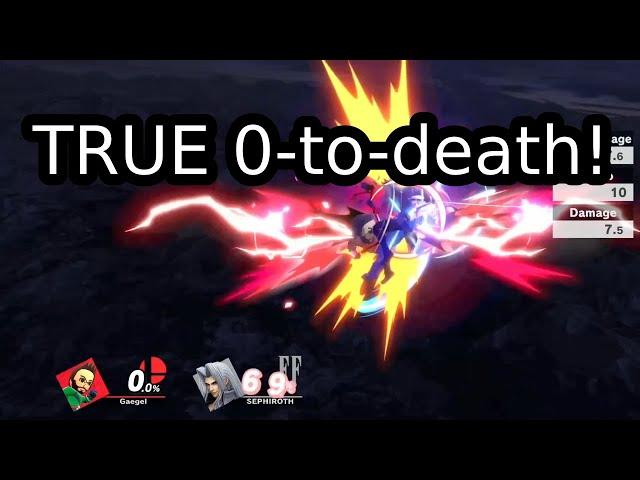 TRUE 0-to-death on Sephiroth! (Mii Brawler SSBU)