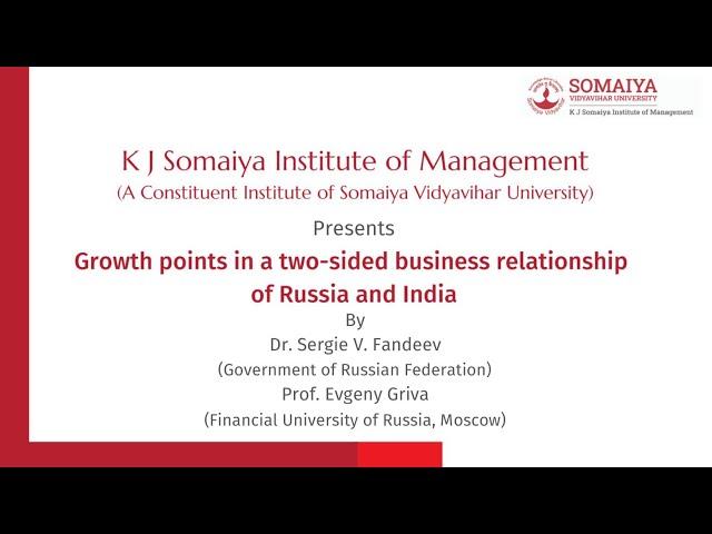 Guest Lecture | Dr. Sergei V. Fandeev & Prof. Evgeny Griva