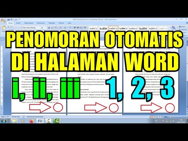 Cara membuat Nomor Halaman Otomatis di Word