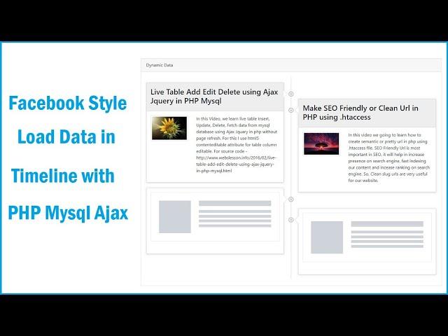 Facebook Style Load Data in Timeline with PHP Mysql Ajax