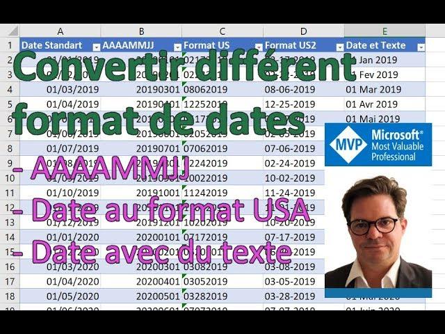 Convertir les dates facilement dans Excel