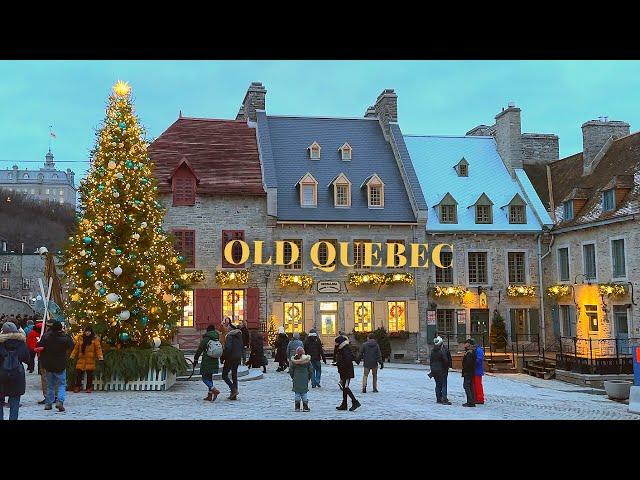 [4K] Old Quebec City: A Winter Wonderland of Christmas Magic | 2024