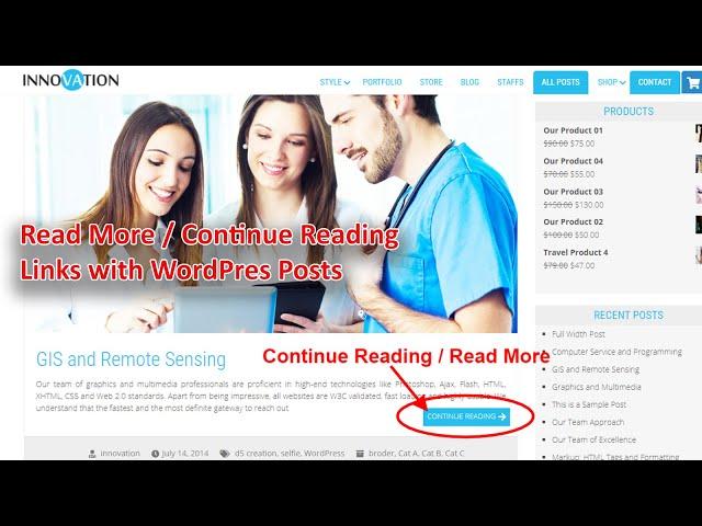 How to add Read More / Continue Reading Link/Button with WordPress Posts ? Easy Tutorial