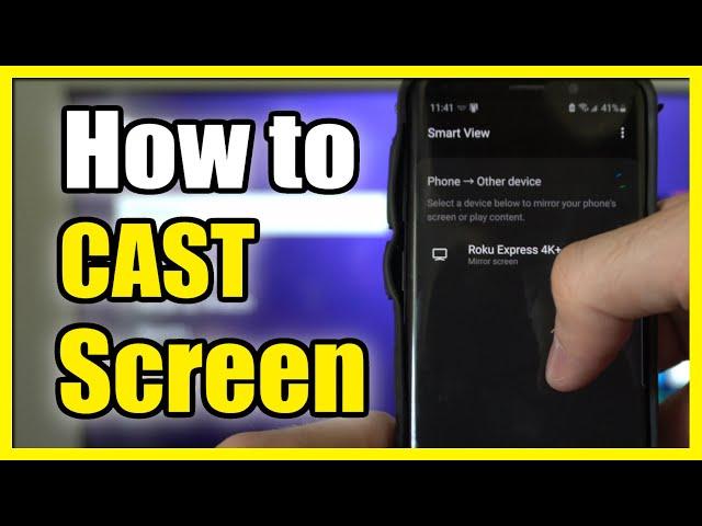 How to CAST Phone Screen to ROKU Express 4k (Easy Method)