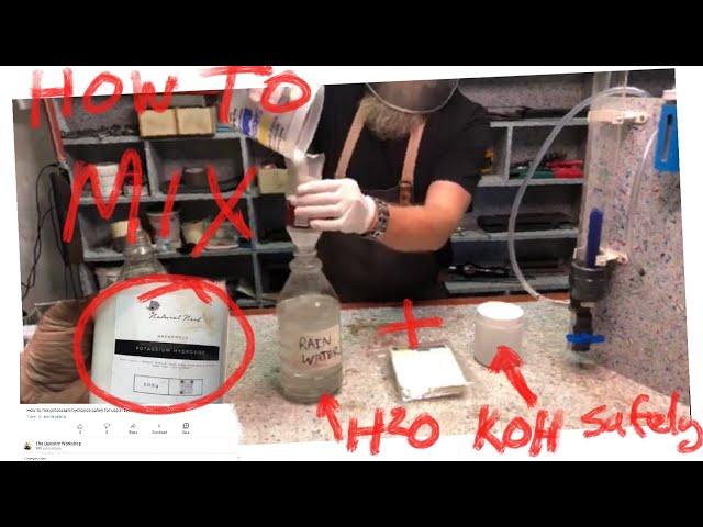 How to mix potassium hydroxide safely for use in brown's gas or HHO generators