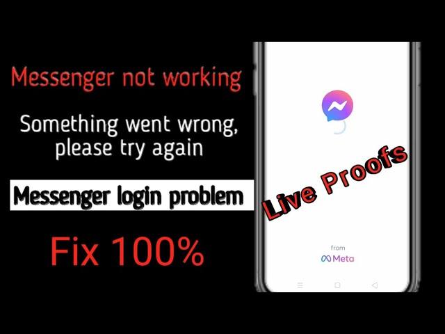 Messenger not working | something went wrong please try again later | Facebook messenger problem