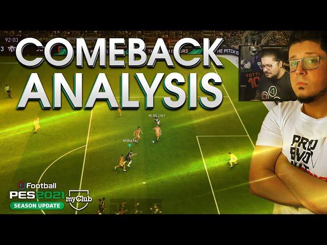 PES 2021 myClub Comeback analysis. Live stream highlight.