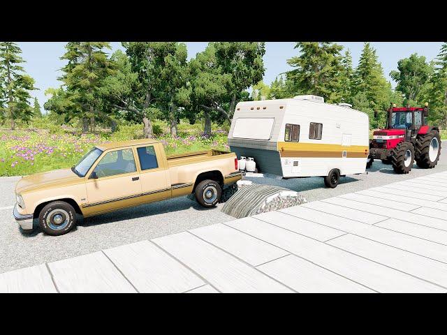 Mobil vs Speed Bumps #19 - BeamNG Drive