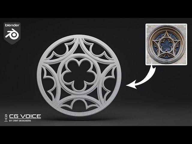 round gothic window modeling in blender _ blender modeling