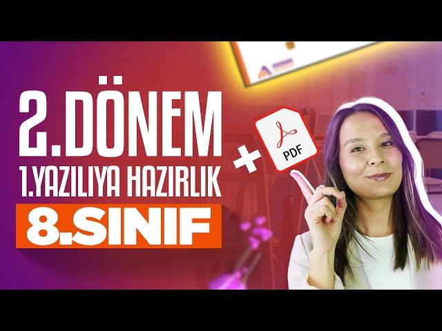 8. Sınıf 2. Dönem 1. Yazılıya Hazırlık | Fen Bilimleri 2025