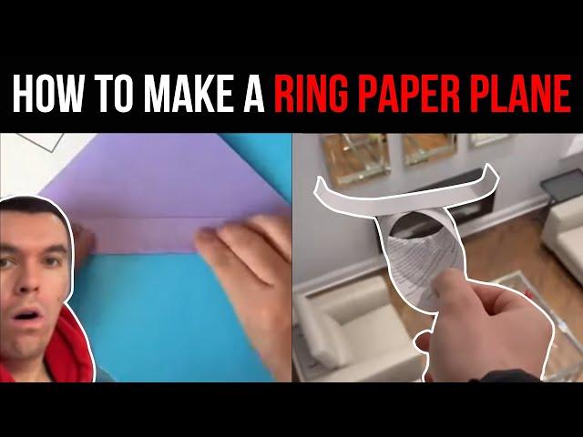 How To Make A RING Paper Plane - Step By Step 