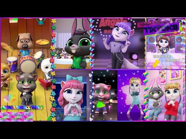 Mini tom🪅+Angela 2+Tom friends+Angela+Mini Angela Tiktok Videos!|SING&DANCE VER.)