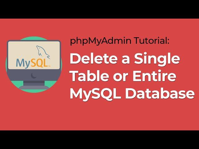 How to delete database in MySQL (phpMyAdmin Tutorial)