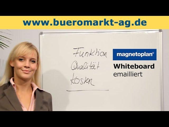 Whiteboard Magnetoplan emailliert, mit Aluminiumrahmen