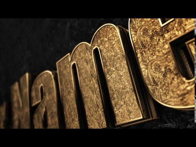 3D Names Gold Bevelled Text