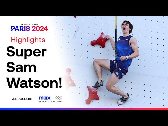 Sam Watson DESTROYS Speed Climbing World Record!  | #Paris2024 #Olympics