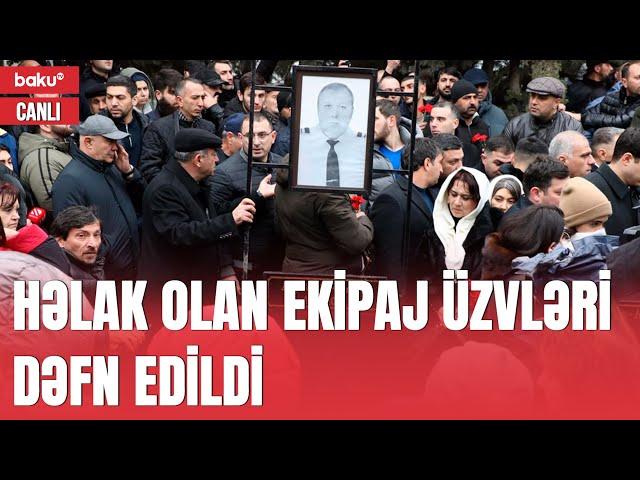 Təyyarə qəzasında həlak olan pilotların dəfn mərasimi | 2-ci Fəxri xiyabandan CANLI