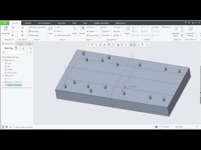 PTC | Creo | Experience | pattern point