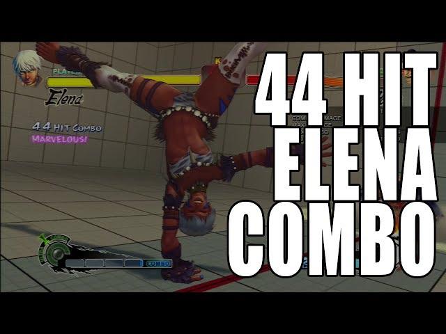 [USFIV] 44 Hit Elena combo [Loops!]