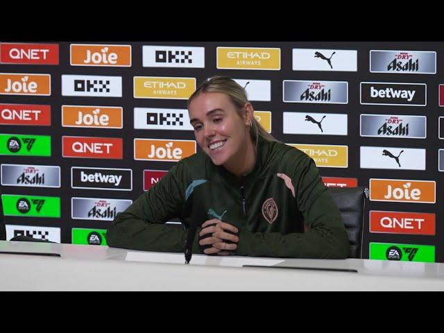 Jill Roord press conference ahead of St Polten v Manchester City