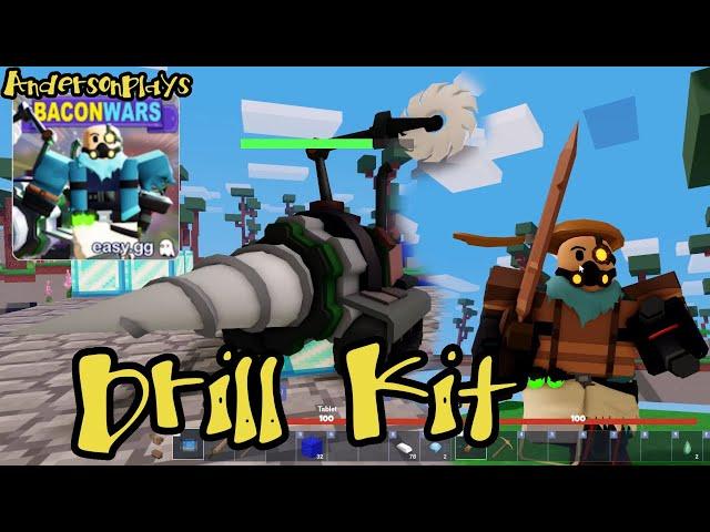 AndersonPlays Roblox BaconWars  [NEW KIT!] Update - BedWars Drill Kit