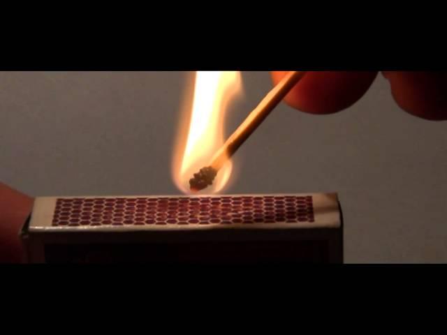 Lighting Safety Match (Slow Motion 1080p)