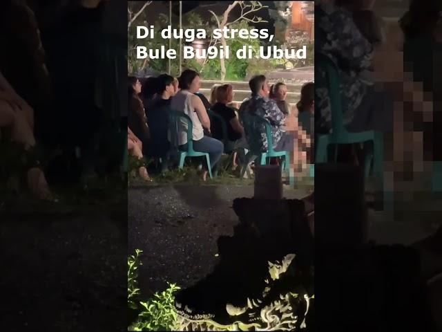 Stressed tourists naked during a Sacred Dance Show in Ubud, Bali