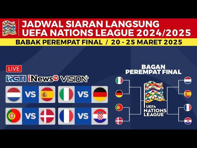 Jadwal UEFA Nations League 2025 Babak 8 Besar - Portugal vs Denmark , Italia vs Jerman - Live RCTI