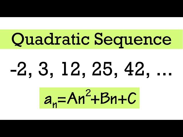 How to find a formula for a quadratic sequence (3 examples)