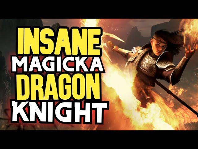  ONE SKILL!  Solo Magicka Dragonknight Grind GOD -  FIRE STORM - ESO Flames Of Ambition DLC Mag DK