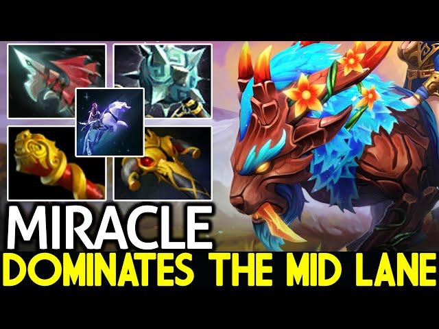 MIRACLE [Mirana] 100% Physical Damage Solo Mid Gameplay Dota 2