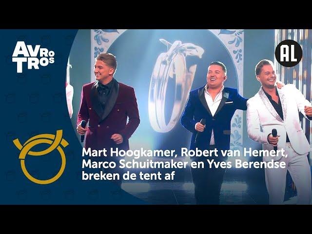 Mart Hoogkamer, Robert van Hemert, Marco Schuitmaker en Yves Berendse | Gouden Televizier-Ring Gala