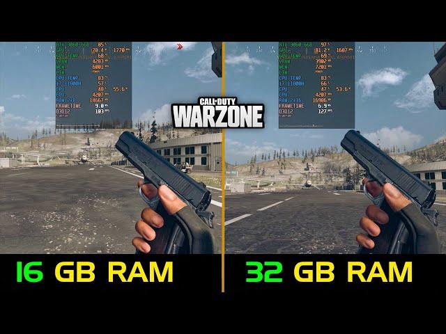 Call of Duty: Warzone 16GB RAM vs 32GB RAM