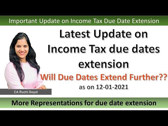 Latest Update on Income Tax Due Date Extension||Impt Representation|| Awaiting Gujrat HC decision