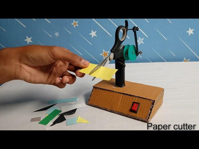 Electric Scissor || Homemade Paper Cutter Machine || Automatic Scissor Cutting Machine