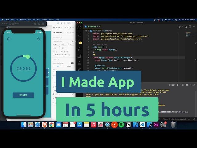 I made app in 5 hours | pomodoro timer | Flutter Project