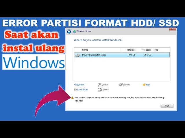 FIX IT ! WE COULDN'T CREATE A NEW PARTITION ON LOCATE EXISTING ONE