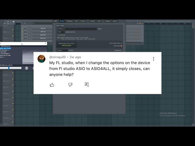 FL Studio 20 Crash when changing to ASIO4ALL | Asio Error