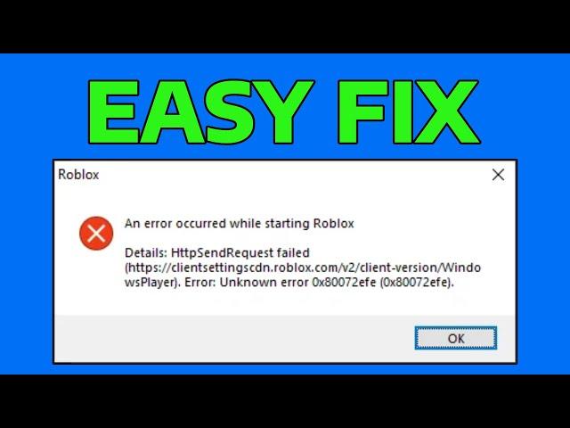 Roblox - An Error Occurred While Starting Roblox Error Windows 11/10/8/7 - Roblox Not Open Problem