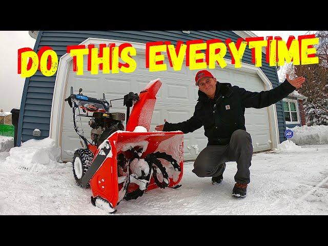 WHAT TO DO WITH YOUR SNOWBLOWER AFTER YOU ARE DONE USING IT