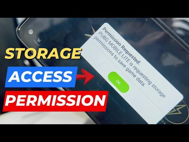 Please enable storage access permission for this app Pubg mobile storage