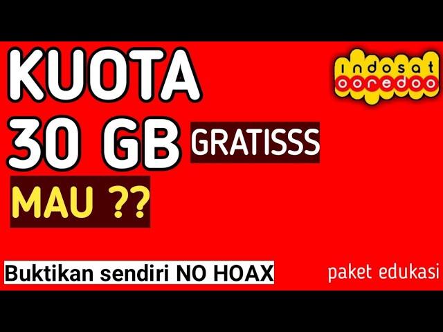 Cara Mendapatkan Kuota 30 GB Gratis Indosat terbaru 2020|| kuota ruang guru dan edukasi