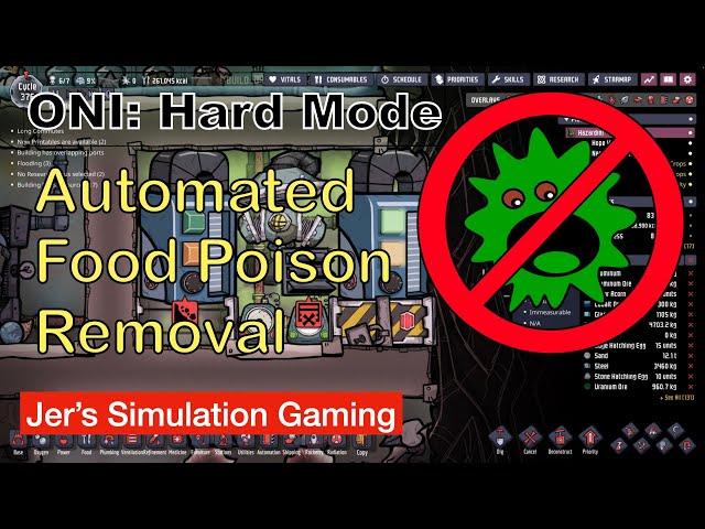 Oxygen Not Included: Hard Mode 17 - Automated Food Poison Removal