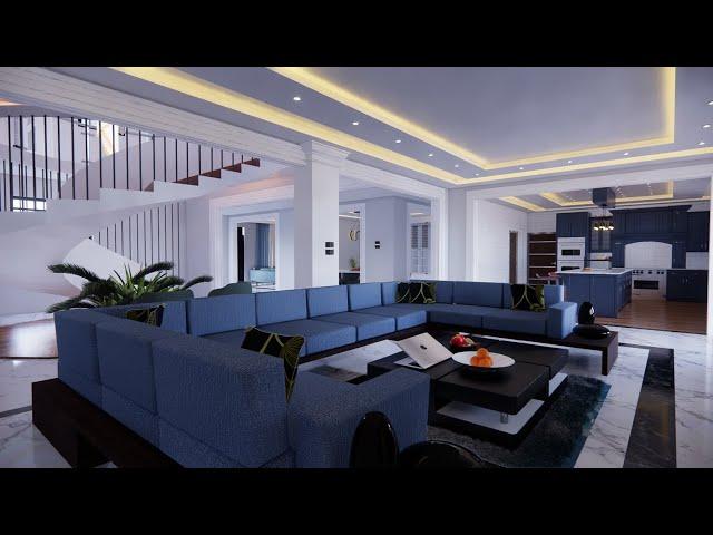 Spectacular 6 bedroom modern mansion design        ID1010