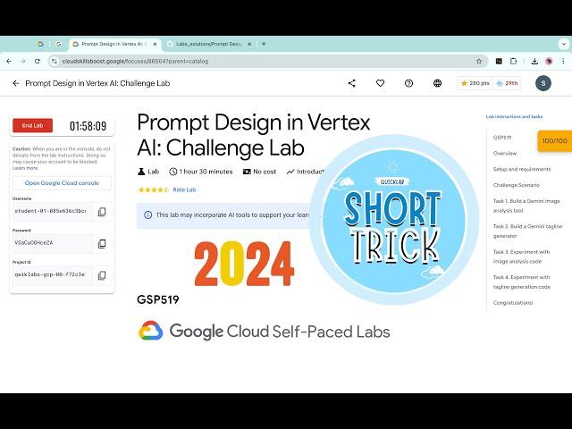 [2024] Prompt Design in Vertex AI: Challenge Lab || #qwiklabs | #GSP519 || @quick_lab